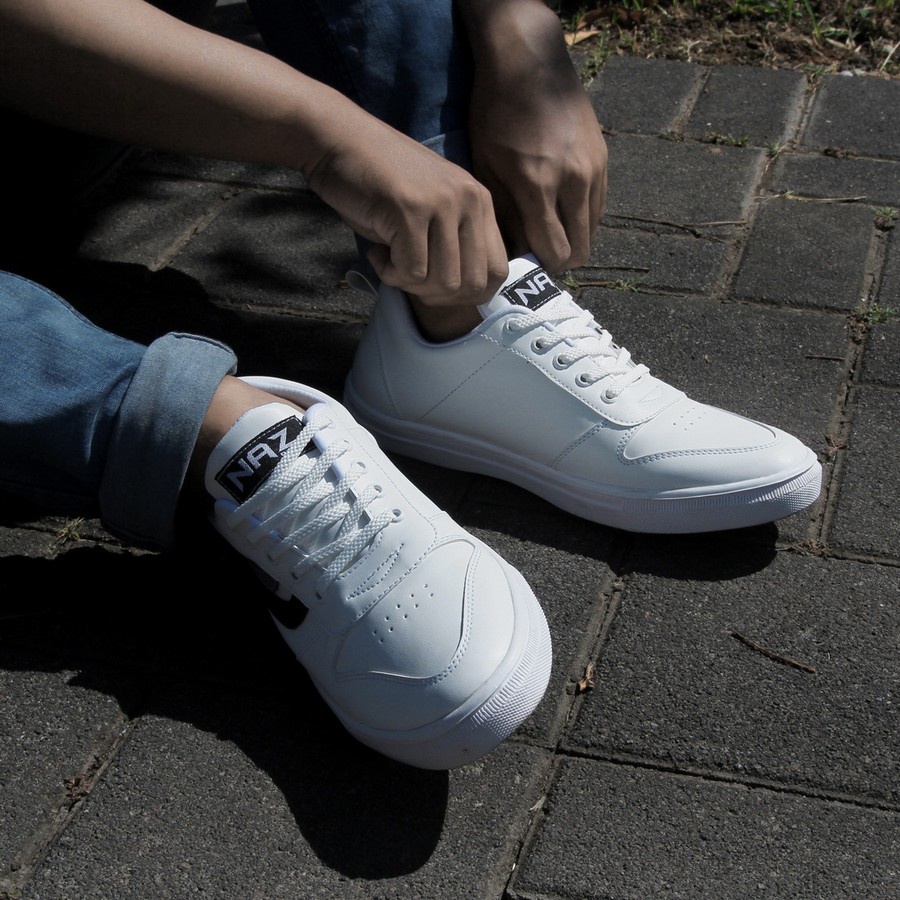 Sepatu Sneakers Putih Kombinasi Pria Cowok Casual DEDRICK NAZ Amron Store