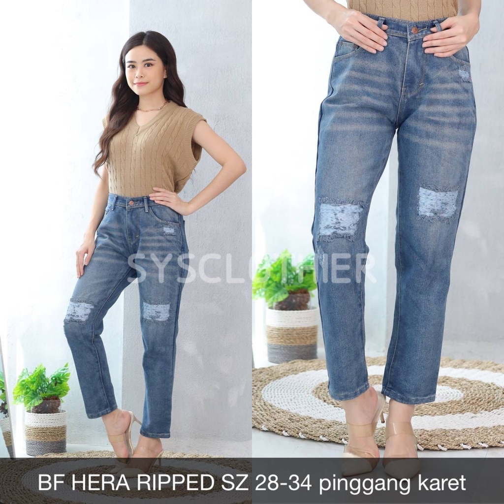 CELANA JEANS WANITA BF HERA RIPPED