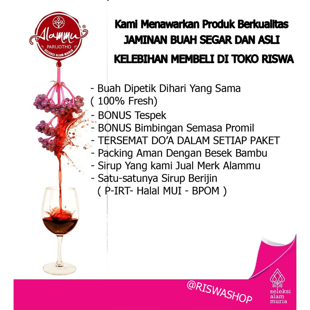 Sirup Parijoto Alammu 350 ML + Buah Parijoto Untuk Promil PROMIL Asli Muria ORIGINAL