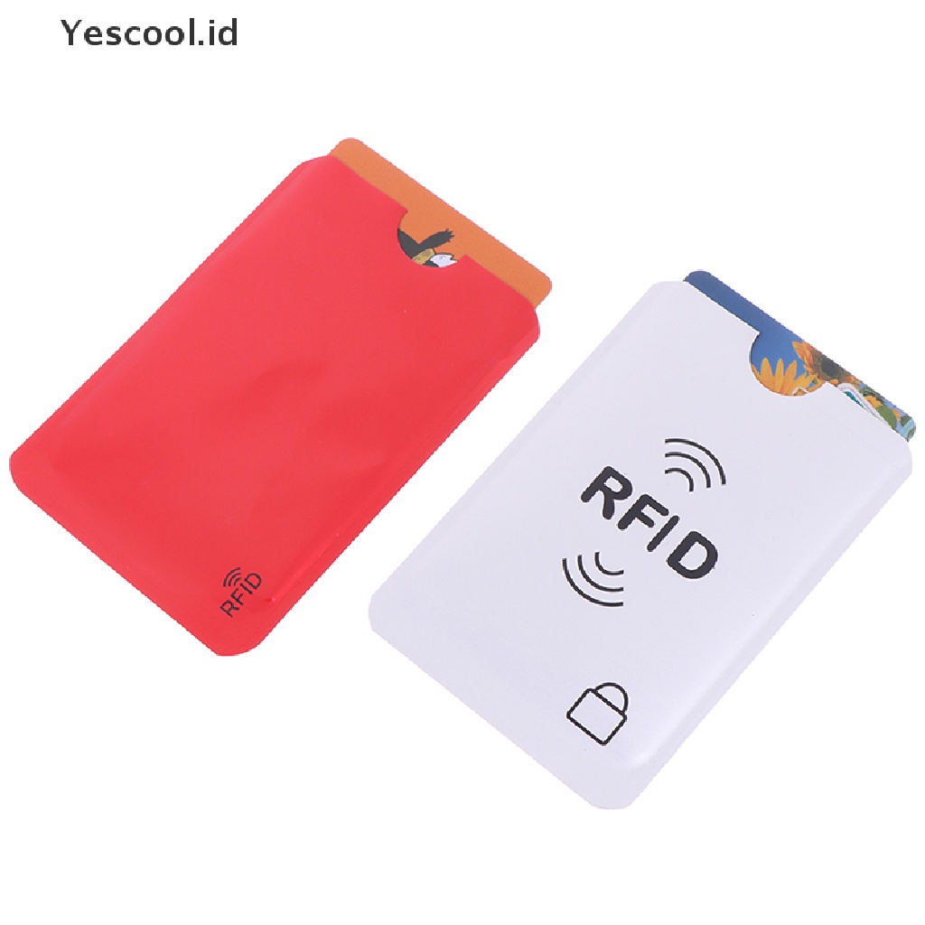 【Yescool】 10PCS Credit Card Protector Secure Sleeve RFID Blocking ID Holder Foil Shield .