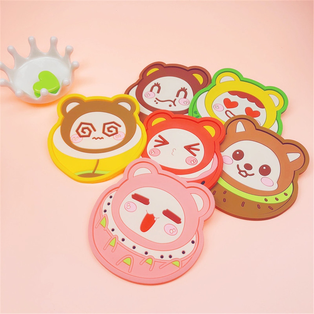 【COD Tangding】Coasters Banana Brother / durian Brother / kiwi Brother / strawberry Sister / dragon Sister / coconut Sister