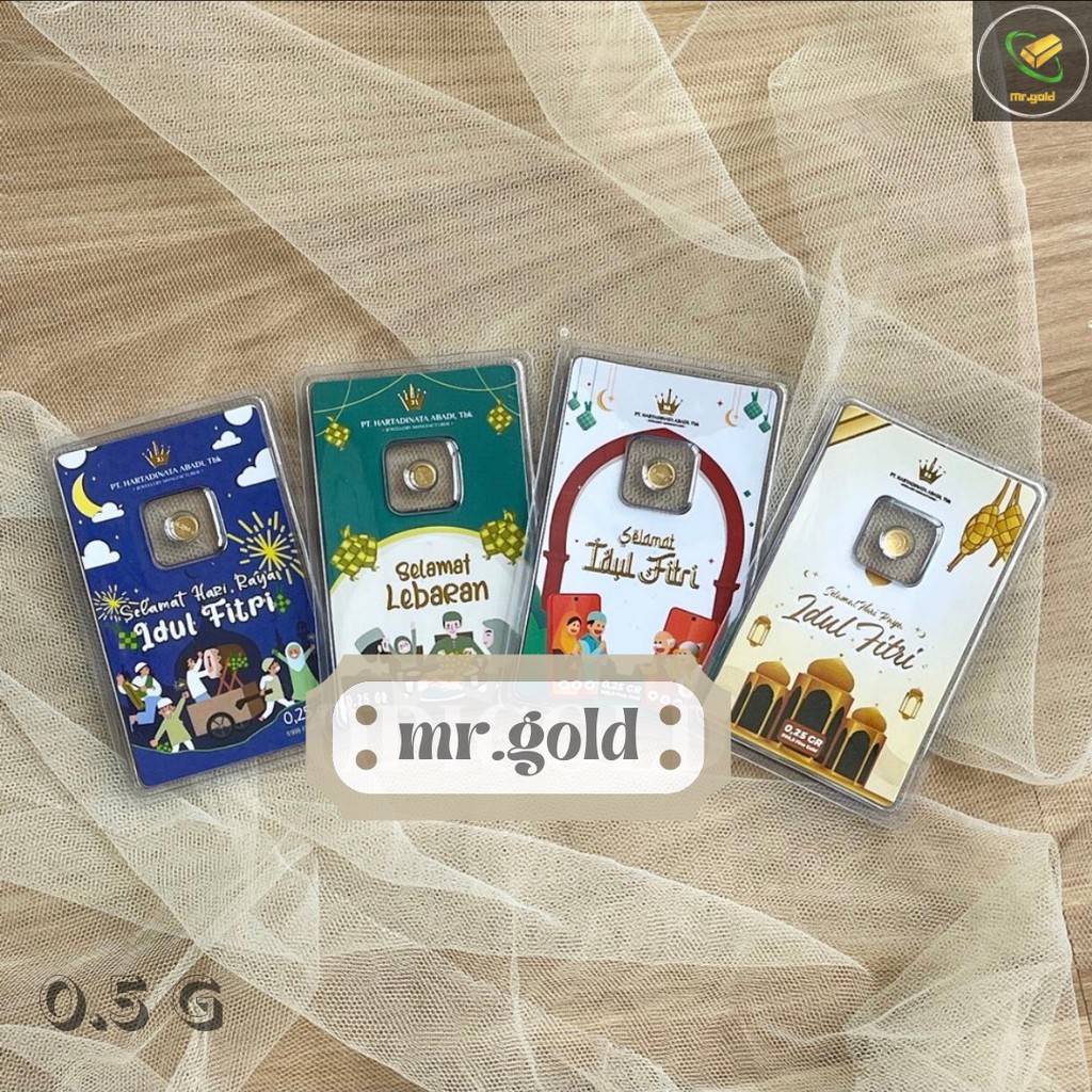 LOGAM MULIA MINI HARTADINATA ABADI 0.5 GRAM EDISI IDUL FITRI  / GIFT SERIES ACC LM HT / LM HRTA EMAS