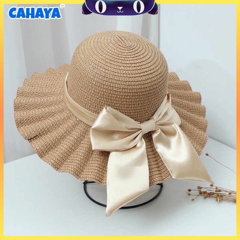 CAHAYA Topi Pantai Wanita Pelindung UV - Summerhat Pantai Import T103