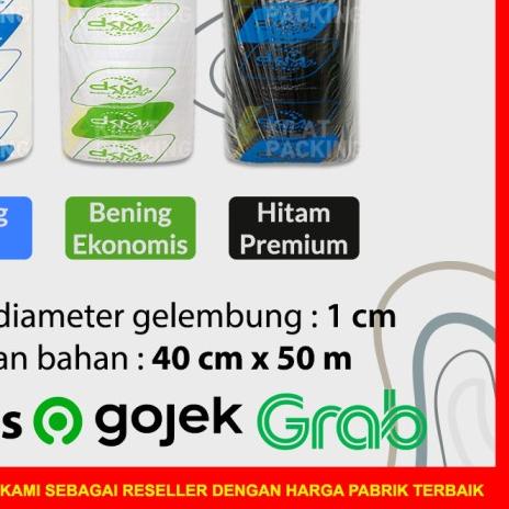 

BUBBLE WRAP 40CM X 50M PREMIUM TEBAL DELKOMAS DKM PLUS SATUAN - 40CM X 50M, Bening Ekonomis