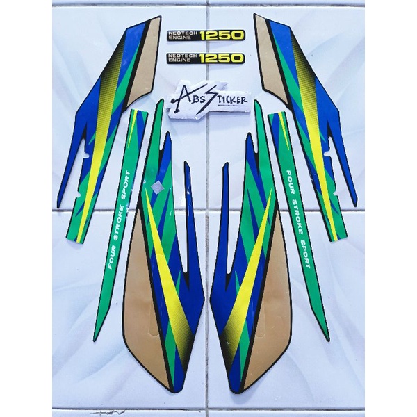 Striping gl max 1997 biru hijau | stiker bodi gl max pro