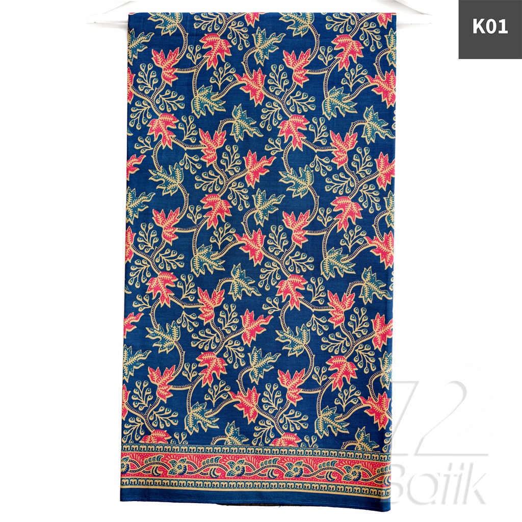 KAIN BATIK KATUN Premium Motif Sekar Nitik Warna Hitam Merah Biru Kuning 729739 Cap 72 Jarik Jarit Samping Kebat Panjang Batik Katun Modern Premium Bahan Seragam Batik Pernikahan Kantor Keluarga Murah Kamen Jadi Batik Bali Lembaran