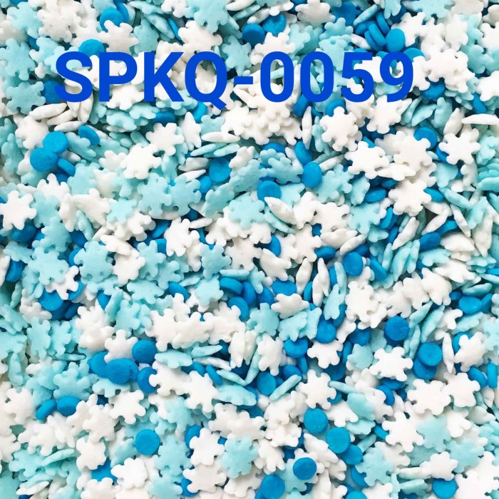 

SPKQ-0059 SPRINKLES SPRINKLE SPRINKEL 250GR SNOWFLAKE BIRU PUTIH BEST SELLER