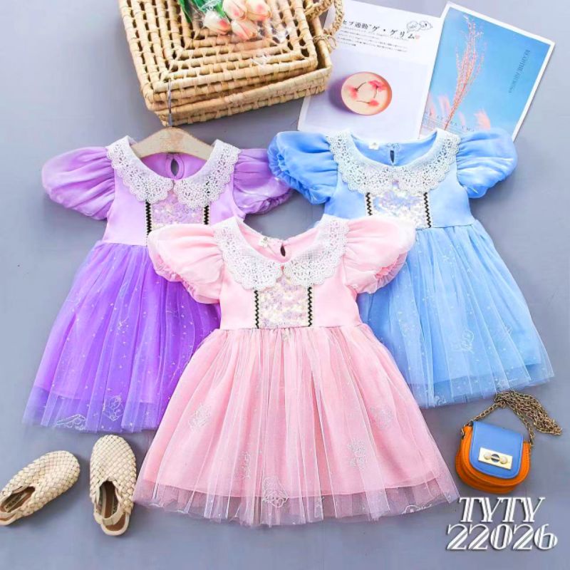 [0-5Th] DRESS TUTU DRESS PESTA ANAK IMPORT PRINCESS SNOW WHITE PREMIUM FLOWER SLEEVELESS DRESS TUTU ANAK LENGAN PUFF / GAUN PENGANTIN ANAK IMPORT / DRESS BRIDESMAID ANAK IMPORT PREMIUM