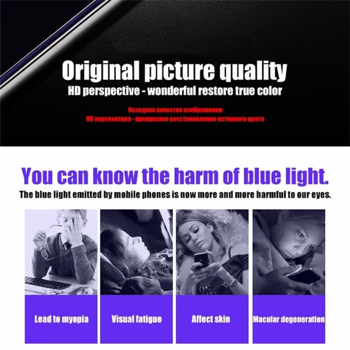 Xiaomi Redmi Note 6 Pro Tempered Glass Blue Light Anti Radiasi