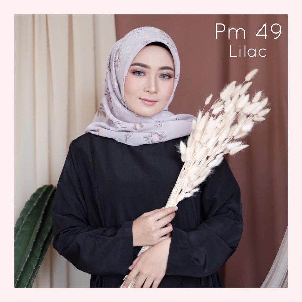 Hijab Segi Empat Motif / Jilbab motif 49 Lilac
