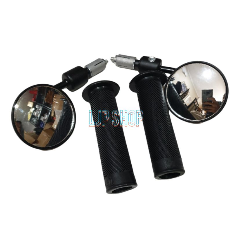 GRIP BULU POLOS PLUS SPION JALU BULAT TEKUK BAR END BULAT