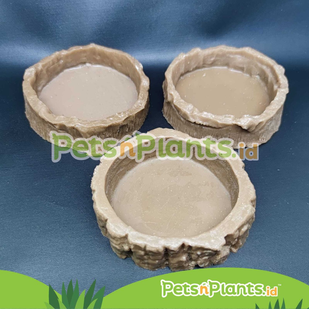 Reptile Water Dish - Tempat Makan Minum Hamster Reptil Landak Resin Lokal