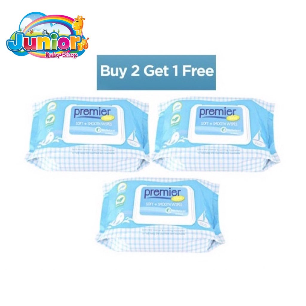 (3Pcs) Premier Fresh&amp;Smooth Wipes 50s