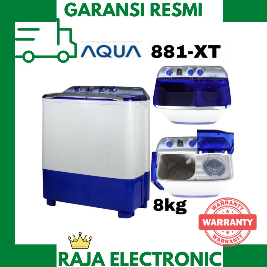 Aqua Mesin Cuci Type QW 881 - Mesin Cuci 2 Tabung - Mesin Cuci Otomatis