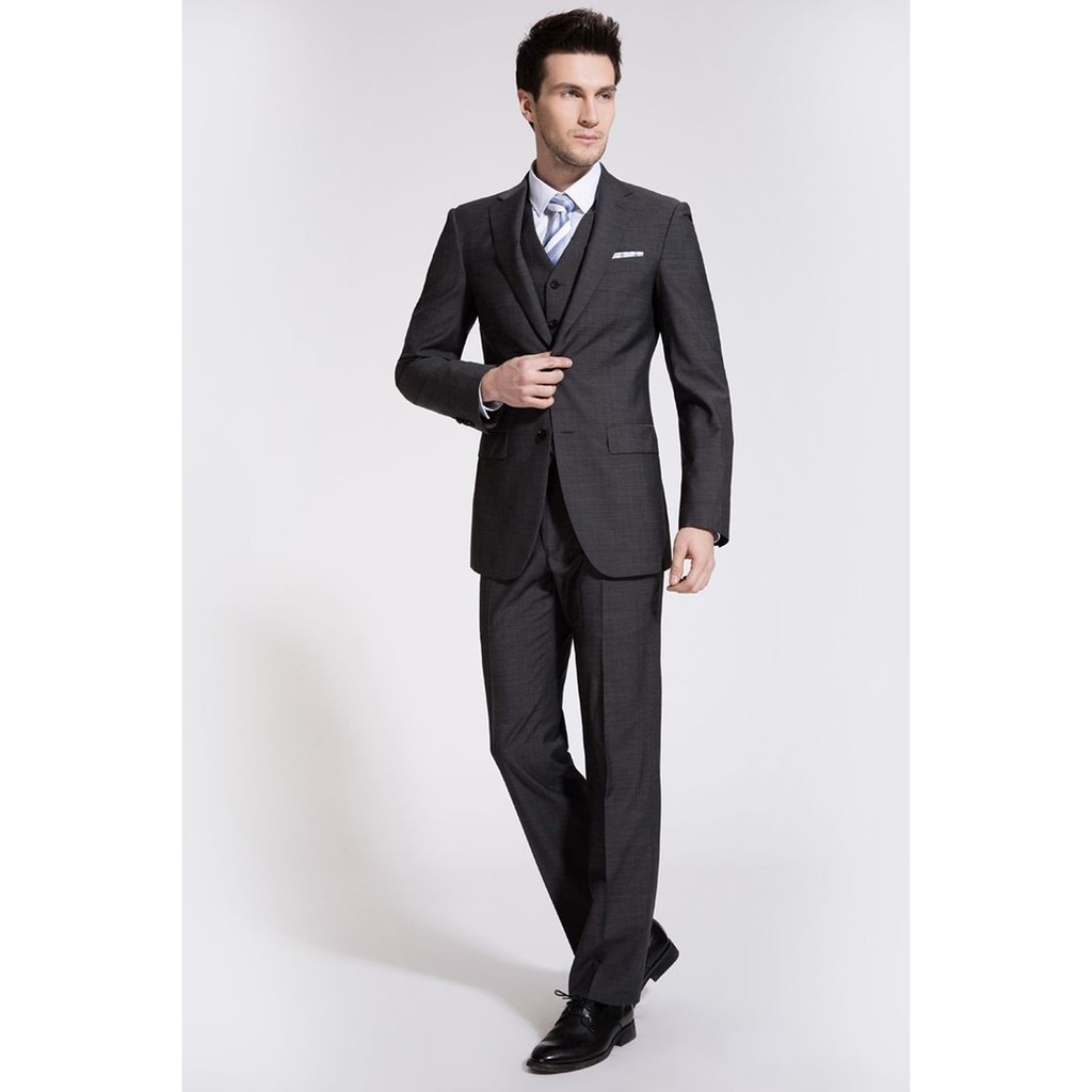 SETELAN JAS PRIA WARNA HITAM ELEGANT SUIT 5IN1 MODERN LIST HIGH TWIST ORIGINAL NIKAYU SLIMFIT