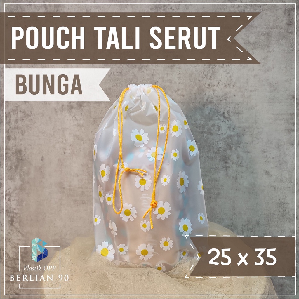 Travel Pouch Tali Serut Polos 25x35 cm Travel Pouch organizer serbaguna