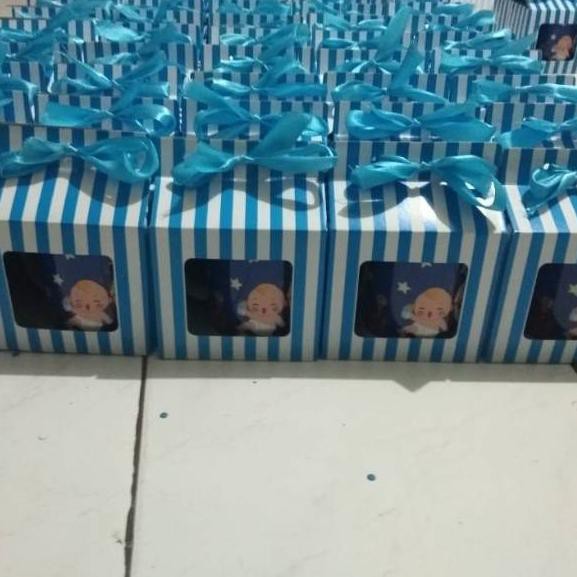 

REAL PICT! PROMO Mug custom + box biru + pita + bubblewrap