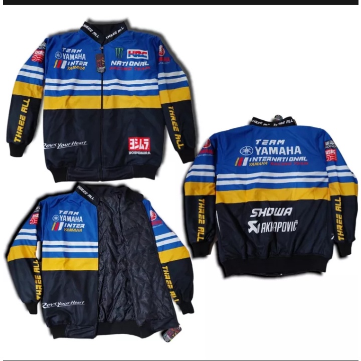 JAKET NASCAR/JAKET NASCAR YAMAHA/JAKET RACING YAMAHA FULL PRINTING/BOMBER NASCAR