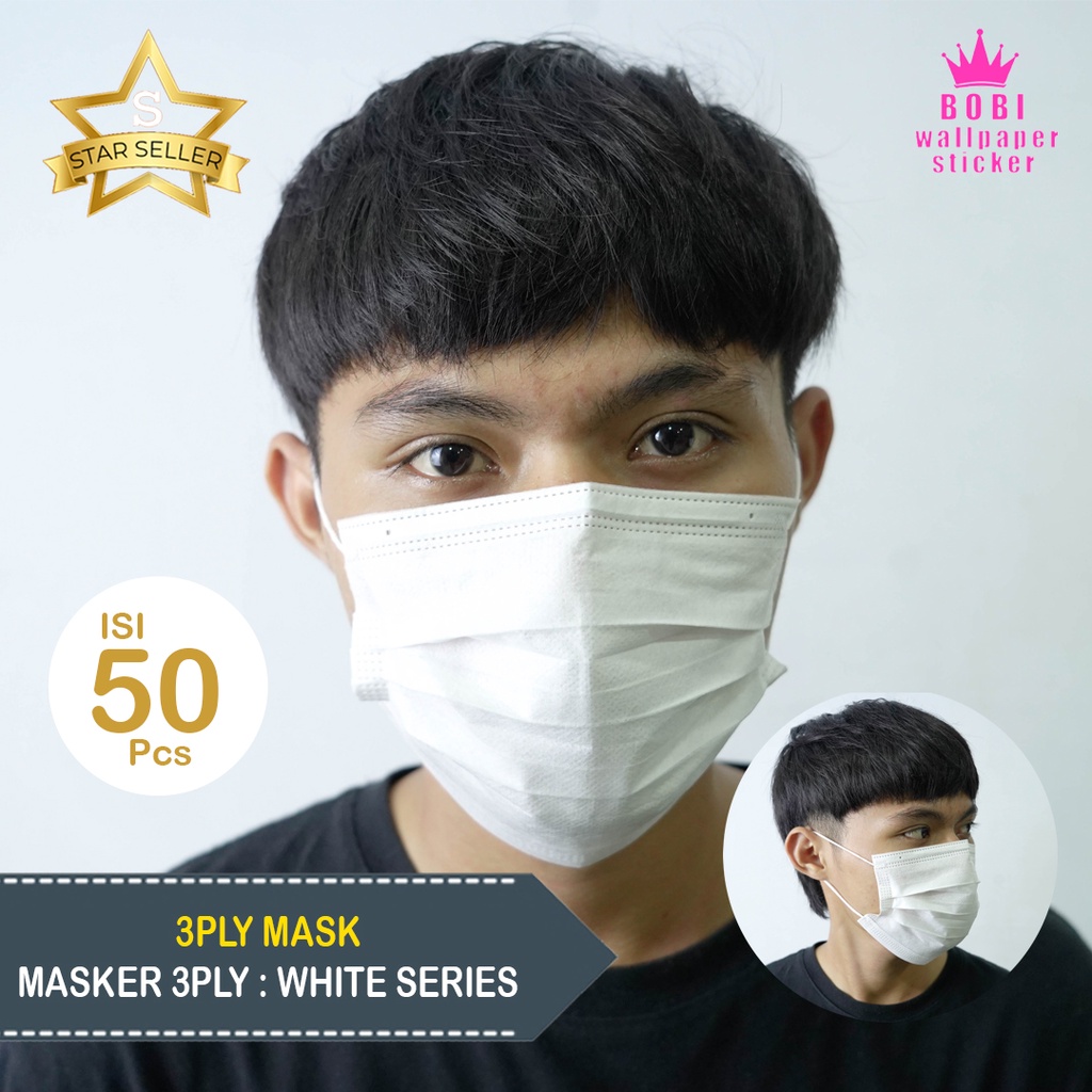 HOT PROMO !!! MASKER 3PLY isi 50pcs - Variasi Warna - isi 50 pcs - 3 Variasi Warna