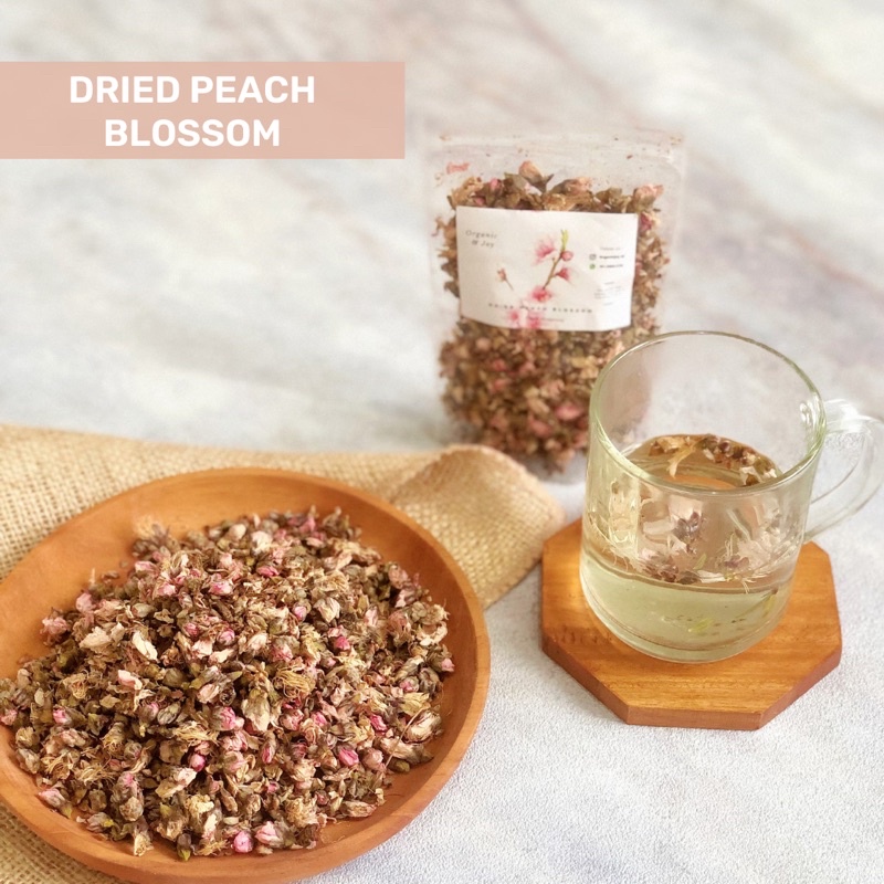 Organic&amp;Joy• Teh Bunga Persik/ Peach Blossom Tea (Detox,Antioxidant,teh bunga peach,teh bunga persik,peach blossom tea,teh lavender,teh mawar)