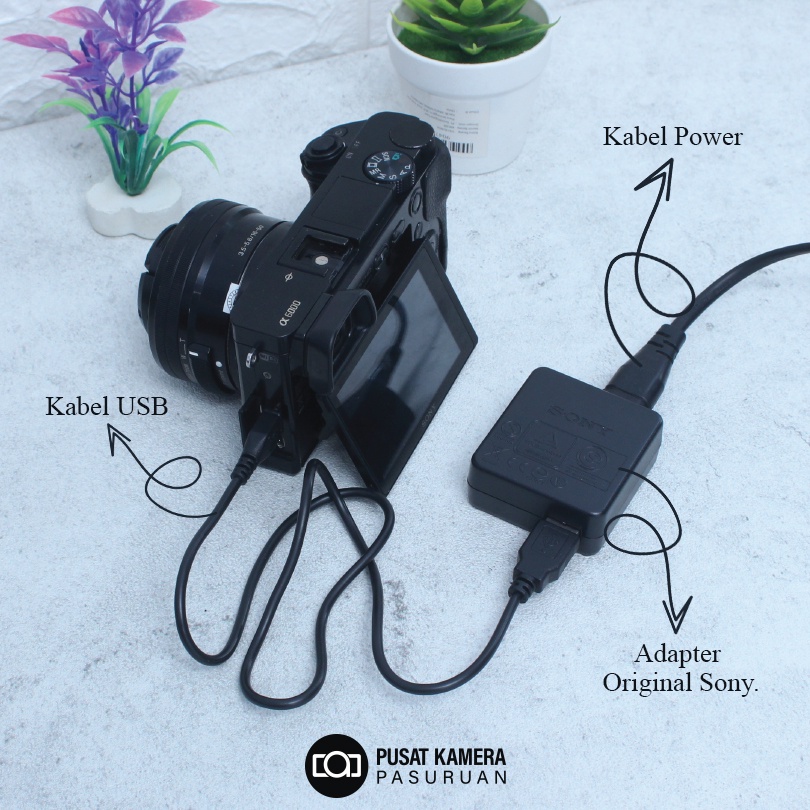 Charger Original Kamera Sony - Cas Ori Adapter Sony A6000 A5000 A5100