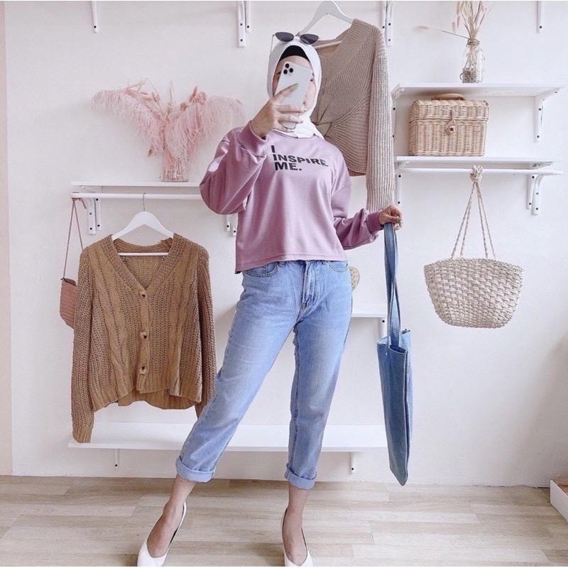 GSC - SWEATER I INSPIRE ME BORDIR // FASHION WANITA TERBARU