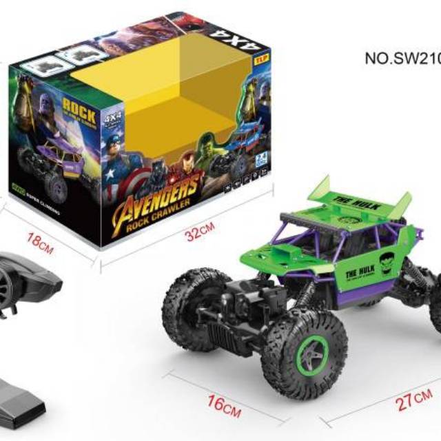 Jual RC Hero Car Rock Crawler Hulk 