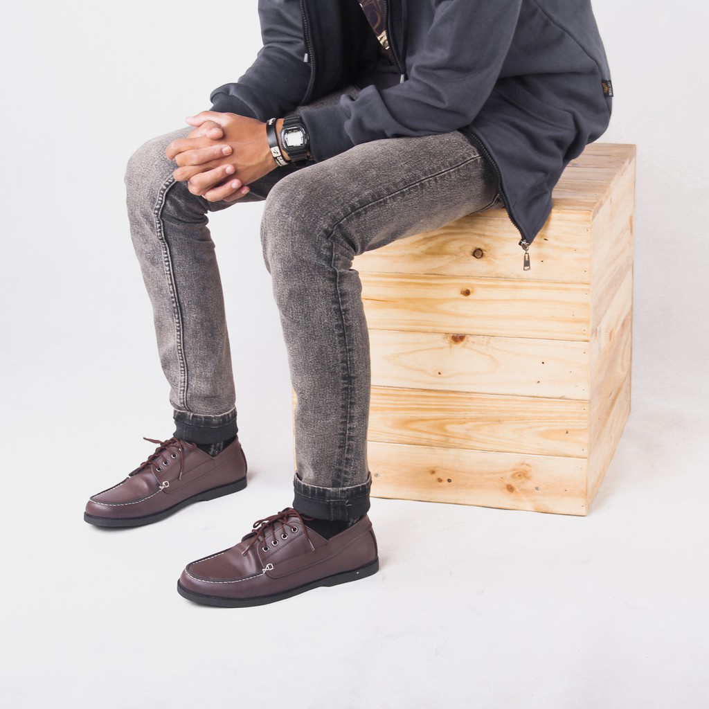 BENOA BROWN |FORIND x Footure| Sepatu Derby Santai Kasual Kerja Kantor Kuliah Pria/Cowok - Laces