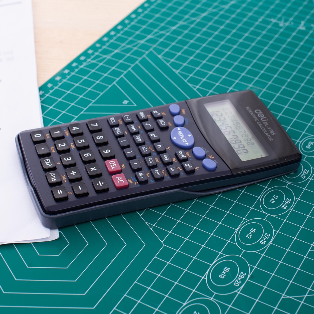 

DELI Scientific Calculator/Kalkulator 10+2D Display Besar W1705