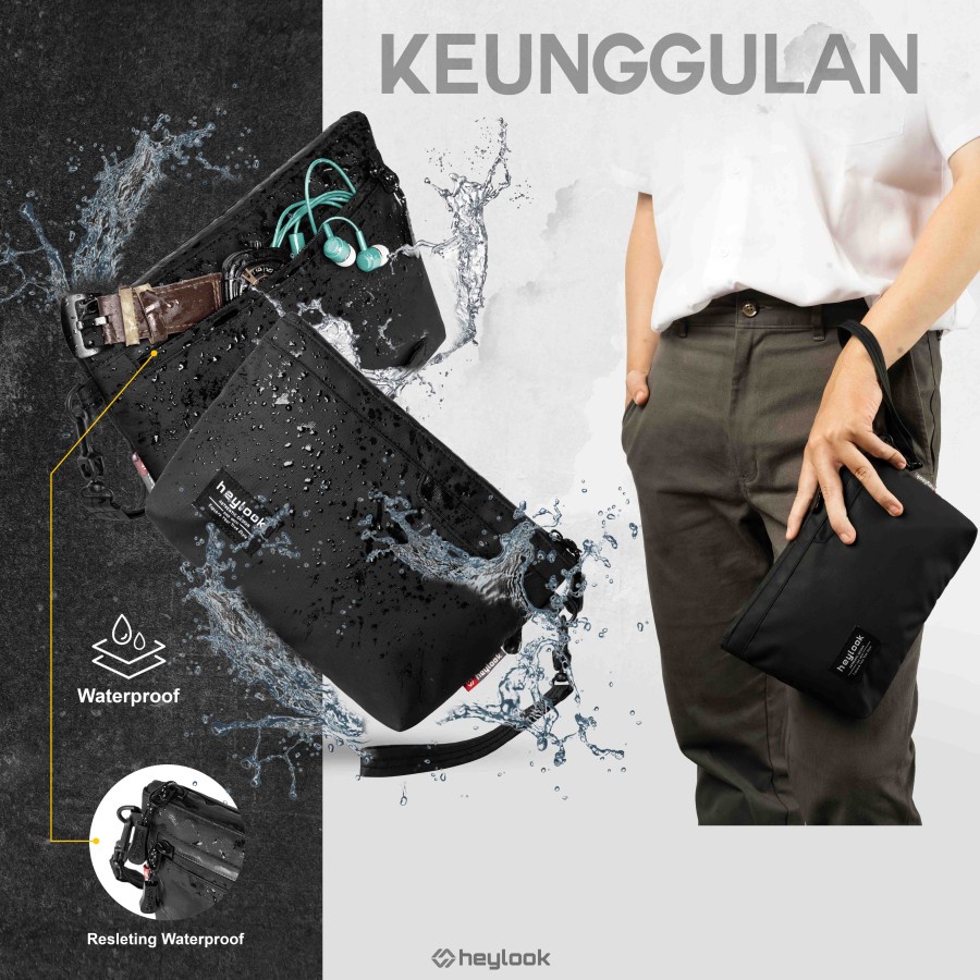 HEYLOOK Project -  Clutch Bag ROYCE 2.0 Hand Bag Pria Wanita Pouch Bag Pria Wanita Waterproof