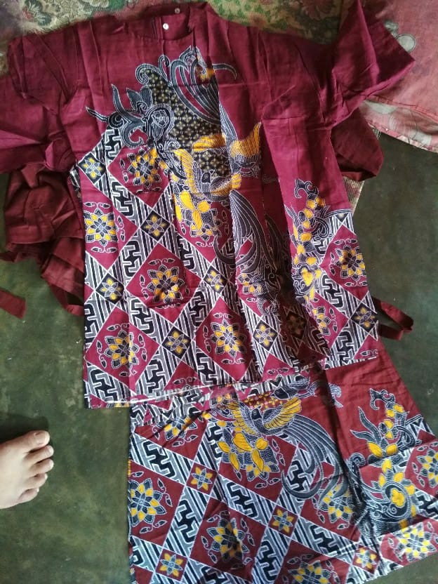 Gamis Batik Size M L Xl Xxl, Padi,sekar,cantik,kubis,kipas,daun,kupu,nadine