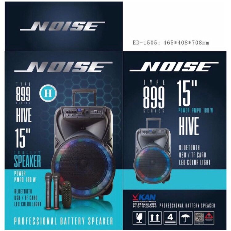 NOISE 899 HIVE H SPEAKER MEETING PORTABLE 15 INCH + 2 MIC WIRELESS