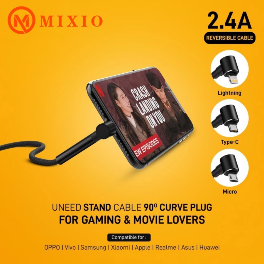 MIXIO-125 Stand USB Data Cable 1M Bracket 90 Degree kabel data 1000cm