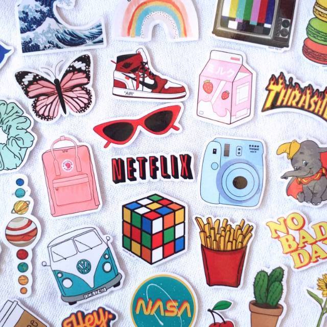 PROMO 32pcs Stiker Tumblr HP Aesthetic Stiker Laptop PROMO 32pcs Stiker Tumblr HP Aesthetic Stiker Laptop