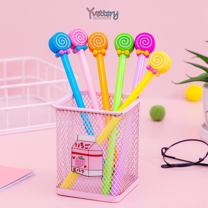 

[❤️COD]Kreatif Kartun Dasi Kupu-kupu Lollipop Gel Pena 0.5mm Alat Tulis Siswa—Yy