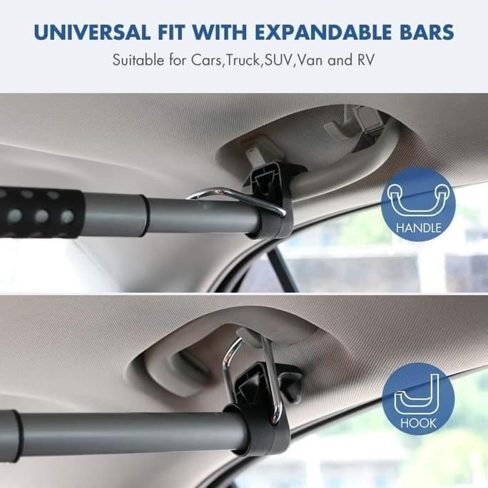 Bar Gantungan Baju Mobil Jas Kemeja Car Hanger Expandable 631