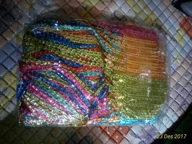 Tirai Benang Gliter Pelangi