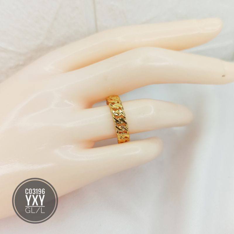 Cincin Yaxiya Rantai Warna18k Gold C03196