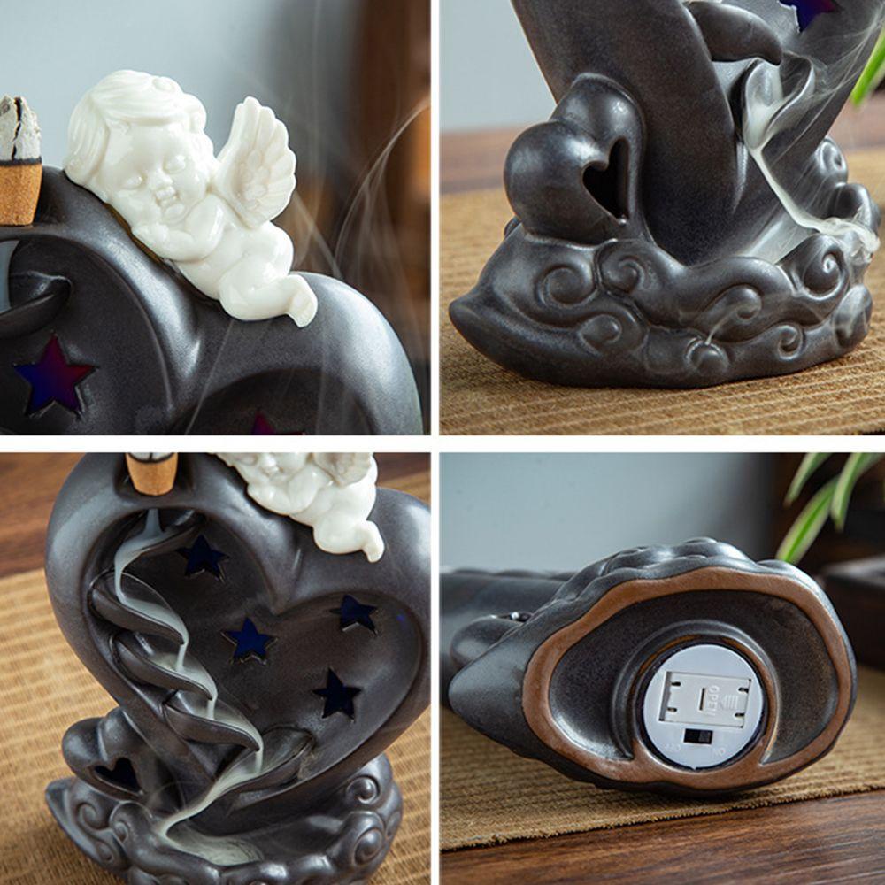 Solighter Incense Burner Kerajinan Tangan Meditasi Keramik Tungku Aromaterapi