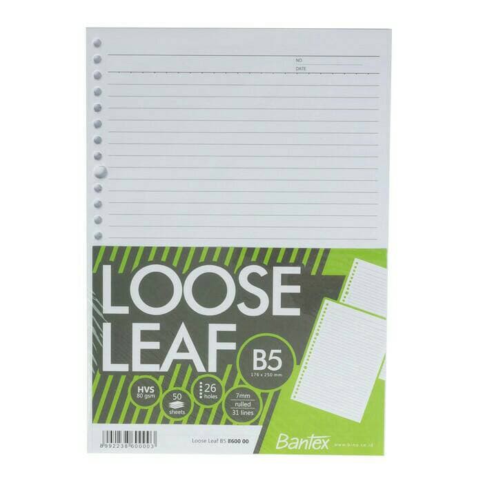 

Loose leaf/kertas file B5 80 gr tebal mantap