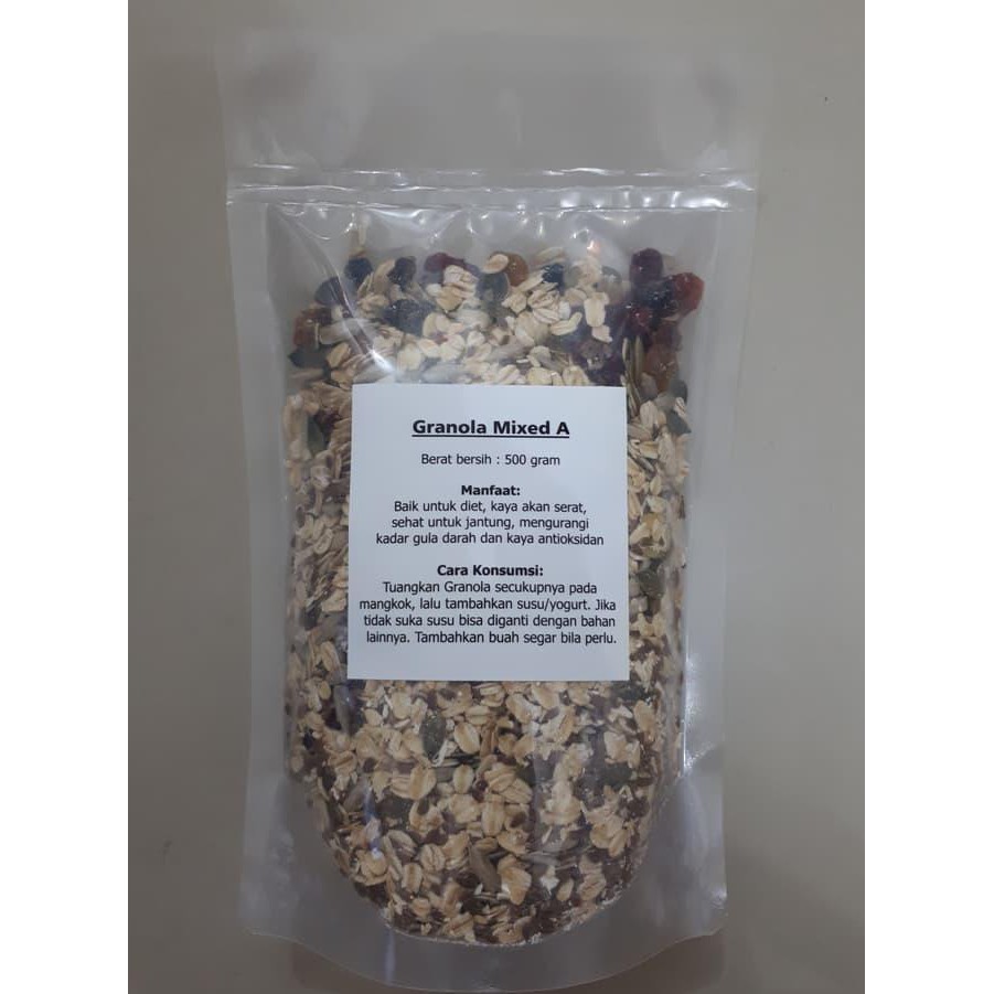 

3f3c healthy granola mixed a 500 gram ( cranberry , raisin , seed , oat ) c2xl