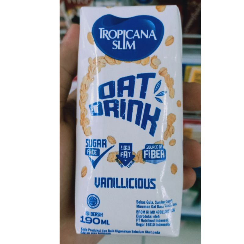 Tropica Slim Oat Drink Sugar Free Vanillicious 190 ml