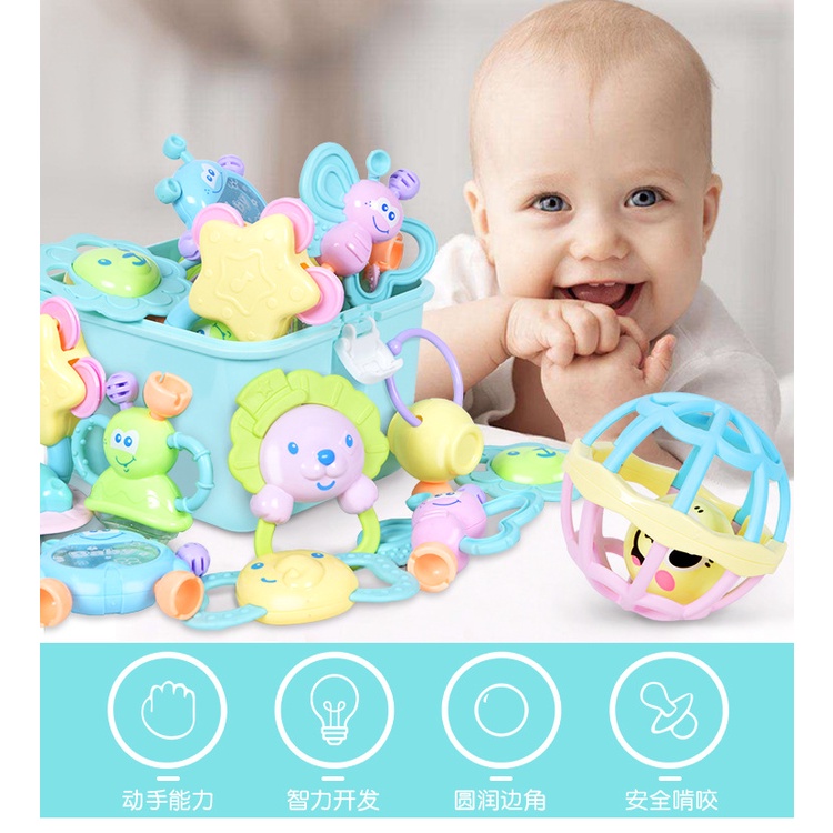[BIG SALE] MAINAN Bayi Set 10 in 1,Mainan Rattle Teether