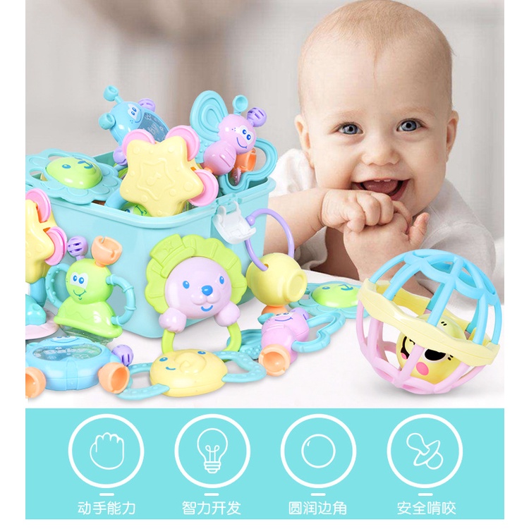 [BIG SALE] MAINAN Bayi Set 10 in 1,Mainan Rattle Teether