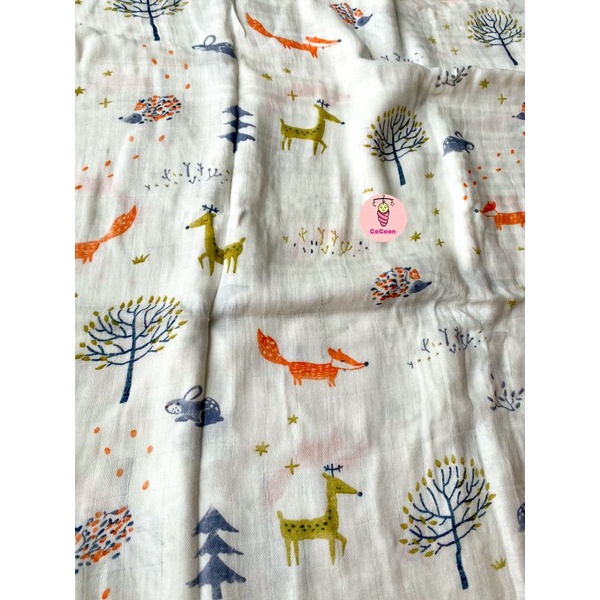 Selimut Bayi Motif / Kain Bedong Bayi / Tatakan Bayi Tipis / Motif Lucu Unicorn / Dino / Binatang