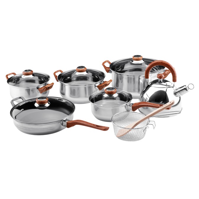 Oxone OX933 Eco Cookware Set Panci Stainless Set Perlengkapan Memasak Panci Serbaguna 12+2Pcs OX-933