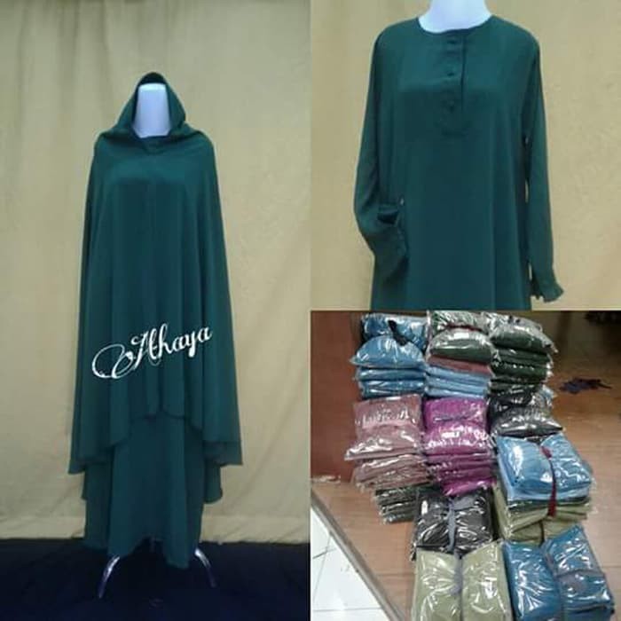 Gamis Syar'i set khimar cadar jumbo