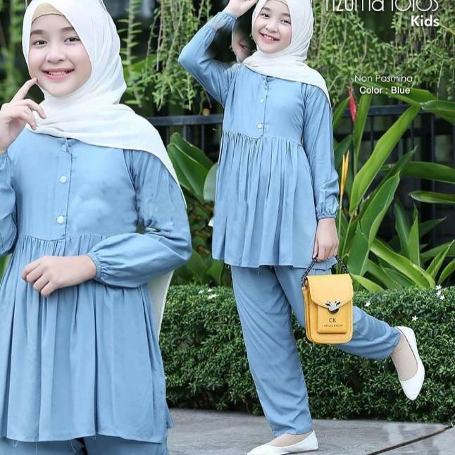 ✨LARIS✨ Dress Long Tunik Rayon Anak Perempuan Umur 1_sampai 12 Tahun - Setelan One Set Ank Cewek Cou