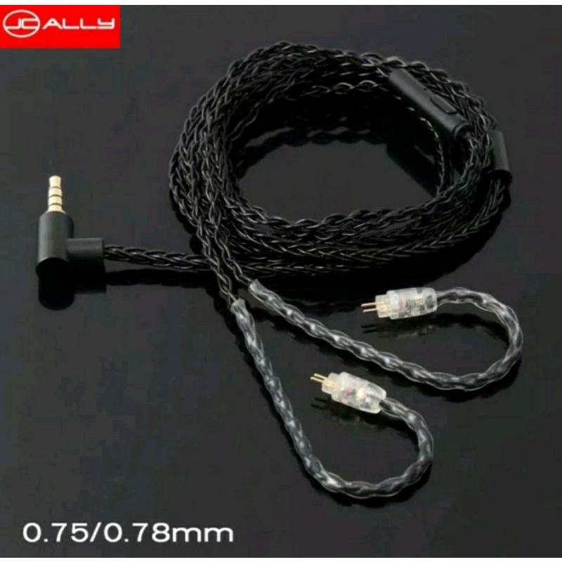 Kabel pengganti MIC KZ OFC bawaan iem earphones pin C kz edx pro kz zsn pro x cca ca4 kz dq6 trn mt1-Jcally pin A / 2PIN