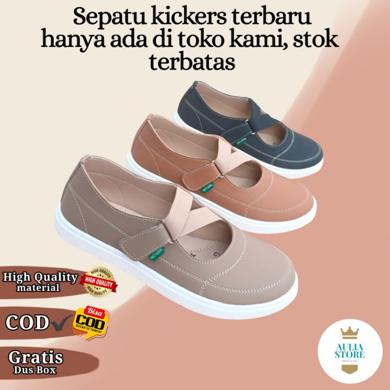 sepatu  kickers wanita slip on big size 41_45 new aulia 31